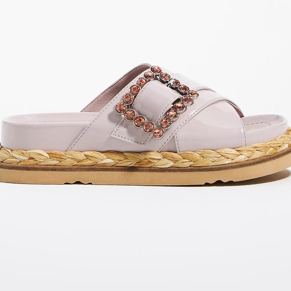 Anthropologie Bruno Premi Cross-Strap Jeweled Platform Sandals - Picture 5 of 12